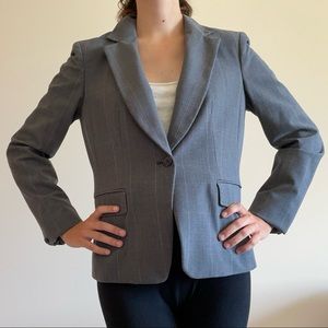Tahari Gray Plaid Blazer